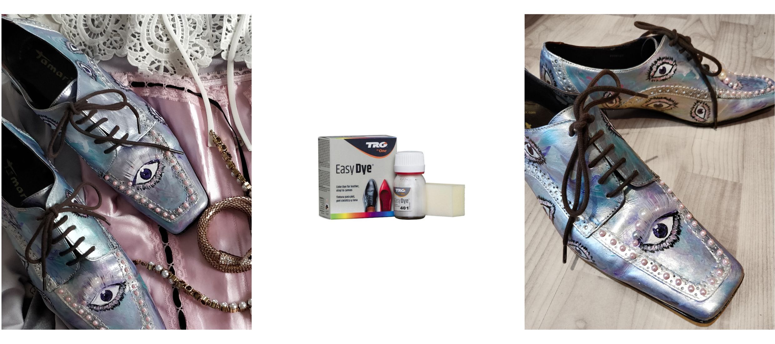 Srebrna Farba do butów Easy Dye TRG the One Silver 401